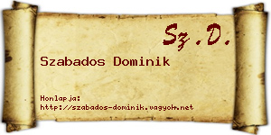 Szabados Dominik névjegykártya